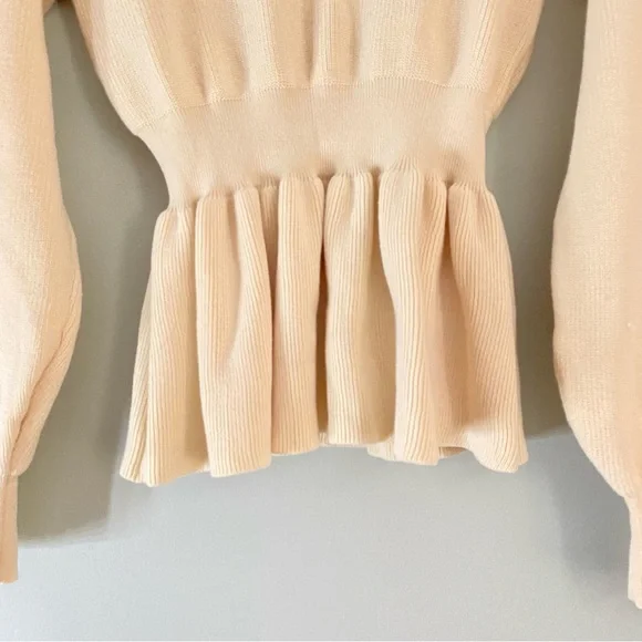 🛍 Solid Peplum Sweater 🛍 - Picture 3 of 3